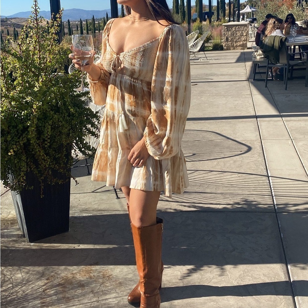 Tie dye mini long sleeve mini dress | NWT